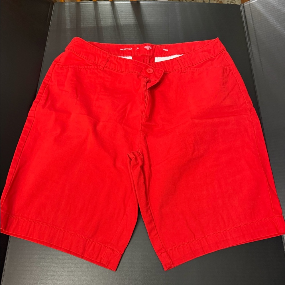 St. John's Bay Red Women's Bermudas